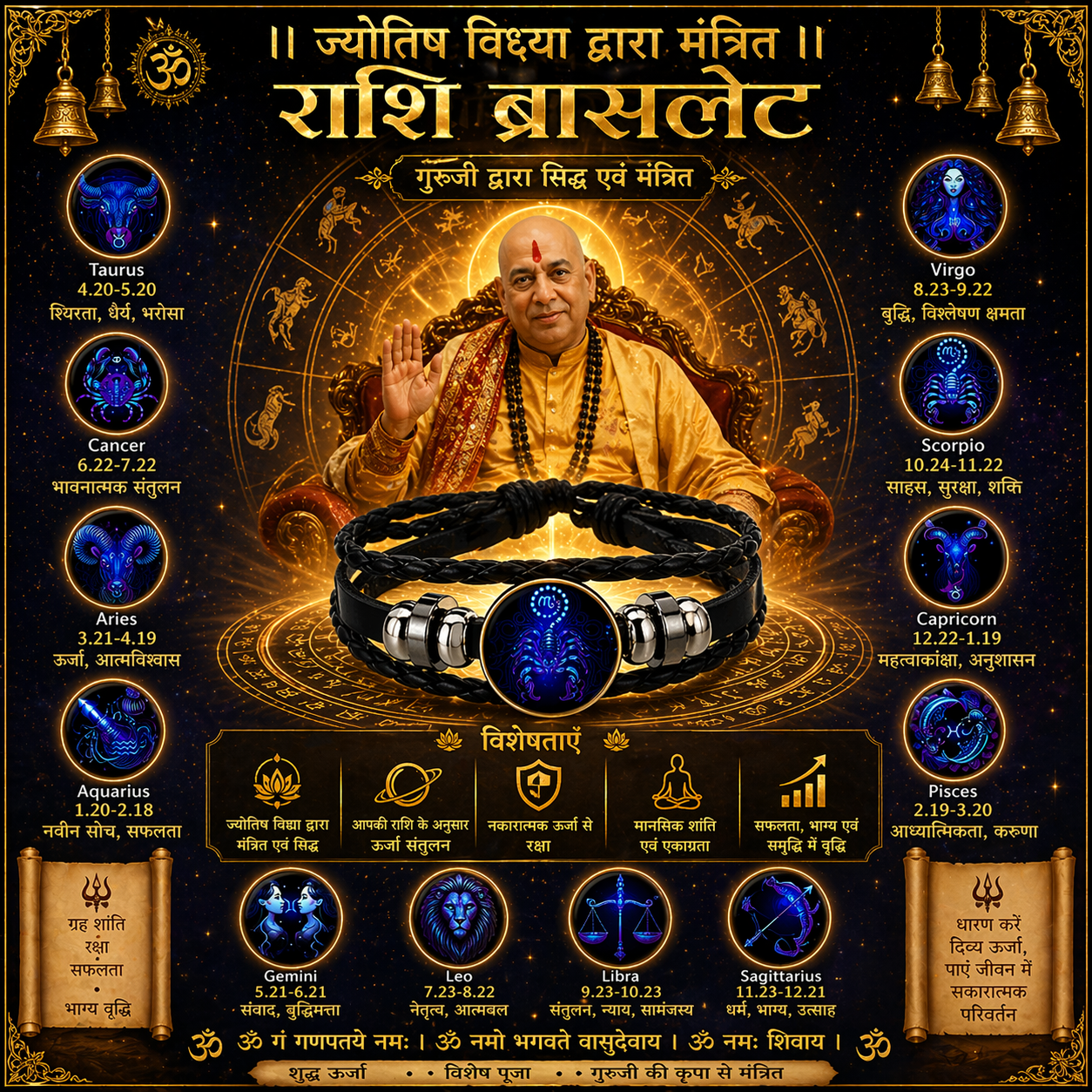 Viral Zodiac Bracelets-JYOTISH MANTRIT